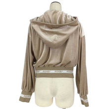 画像をギャラリービューアに読み込む, FOXEY NEW YORK フォクシー ストレッチパーカー ショート丈 ベロア 41474 ベージュ サイズ38(S相当)【中古】レディース