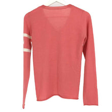 画像をギャラリービューアに読み込む, ルシアンペラフィネ lucien pellat finet カシミヤニット 長袖 セーター スカル&リーフ刺繍 トップス M ピンク【中古】【美品】