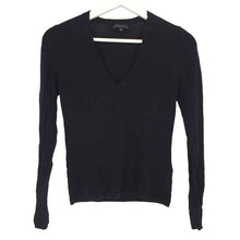 画像をギャラリービューアに読み込む, セオリー Theory Vネック ニット セーター カットソー サイズ2 M相当 ブラック【中古】