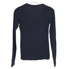 將圖片載入圖庫檢視器 セオリー Theory Vネック カットソー ロンT 長袖Tシャツ サイズ2 M相当 ネイビー【中古】