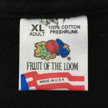 画像をギャラリービューアに読み込む, フルーツオブザルーム FRUIT OF THE LOOM Tシャツ 半袖 クルーネック RACK YOU BRAINS XL ブラック【中古】