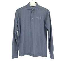 將圖片載入圖庫檢視器 アディダス adidas ポロシャツ 長袖 マイクロアロープリント MM ブルー【中古】