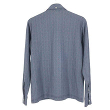 將圖片載入圖庫檢視器 アディダス adidas ポロシャツ 長袖 マイクロアロープリント MM ブルー【中古】