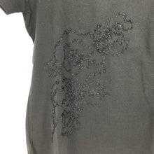 画像をギャラリービューアに読み込む, ローラアシュレイ LAURA ASHLEY カットソー 半袖 綿100% 黒【中古】