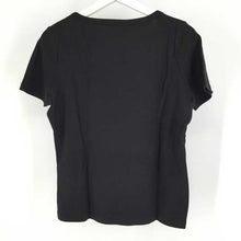 画像をギャラリービューアに読み込む, ローラアシュレイ LAURA ASHLEY カットソー 半袖 綿100% 黒【中古】
