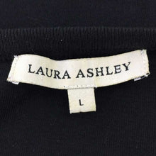 画像をギャラリービューアに読み込む, ローラアシュレイ LAURA ASHLEY カットソー 半袖 綿100% 黒【中古】