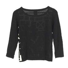 Load image into Gallery viewer, シビラ Sybilla ニット カットソー 黒 ボタニカル柄【中古】