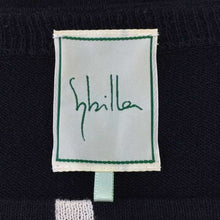 Load image into Gallery viewer, シビラ Sybilla ニット カットソー 黒 ボタニカル柄【中古】