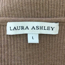 画像をギャラリービューアに読み込む, ローラアシュレイ LAURA ASHLEY 半袖ニット キャメル Lサイズ【中古】