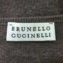 画像をギャラリービューアに読み込む, ブルネロクチネリ BRUNELLO CUCINELLI カットソー 半袖ニット スパンコール装飾 肩パッド付き XXL ブラウン【中古】