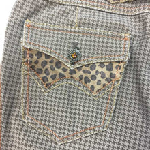 將圖片載入圖庫檢視器 伊太利屋 ストレッチパンツ 9号 ベージュ 千鳥柄【中古】