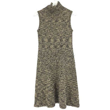 画像をギャラリービューアに読み込む, ヴィーブル サ ヴィ VIVRE SA VIE ニットワンピース ノースリーブ ハイネック シルク混 M ブラウン クリーム【中古】