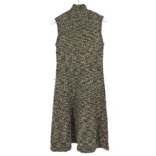 画像をギャラリービューアに読み込む, ヴィーブル サ ヴィ VIVRE SA VIE ニットワンピース ノースリーブ ハイネック シルク混 M ブラウン クリーム【中古】