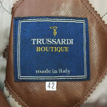 將圖片載入圖庫檢視器 トラサルディ TRUSSARDI オーバーサイズ コート サイズ42 ブラウン【中古】