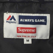 画像をギャラリービューアに読み込む, シュプリーム Supreme 15SS MAJESTIC NY Yankees satin Hooded Coaches JACKET コーチジャケット M ブラック【中古】【美品】