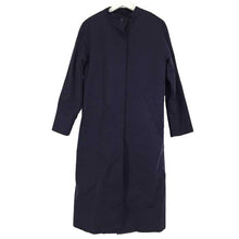 画像をギャラリービューアに読み込む, メルローズ クレール MELROSE claire  スタンドカラー ロングコート ライナー付き  ネイビー【中古】
