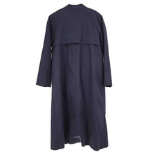 画像をギャラリービューアに読み込む, メルローズ クレール MELROSE claire  スタンドカラー ロングコート ライナー付き  ネイビー【中古】