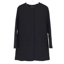 画像をギャラリービューアに読み込む, ユニクロ UNIQLO ノーカラーコート S ブラック【中古】【新品同様】【美品】