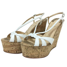 画像をギャラリービューアに読み込む, クリスチャン ルブタン Christian Louboutin ウェッジソール コルク サンダル ホワイト【中古】
