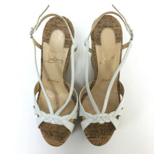 画像をギャラリービューアに読み込む, クリスチャン ルブタン Christian Louboutin ウェッジソール コルク サンダル ホワイト【中古】