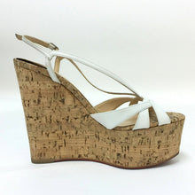 画像をギャラリービューアに読み込む, クリスチャン ルブタン Christian Louboutin ウェッジソール コルク サンダル ホワイト【中古】
