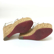 画像をギャラリービューアに読み込む, クリスチャン ルブタン Christian Louboutin ウェッジソール コルク サンダル ホワイト【中古】