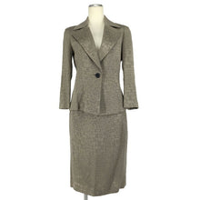 画像をギャラリービューアに読み込む, モガ MOGA スカートスーツ セットアップ 7分袖 肩パッド入り サイズ2 ベージュ系【中古】