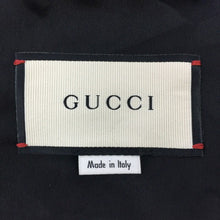 画像をギャラリービューアに読み込む, グッチ GUCCI 黒サテン GUCCY FARMACIA ライダース ブルゾン サイズ46 ブラック【中古】【美品】