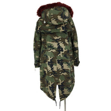 画像をギャラリービューアに読み込む, オフホワイト Off White ライナー付き カモフラージュ柄 ミリタリーモッズコート S グリーン系 迷彩柄【中古】