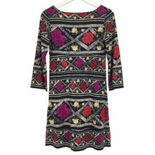 画像をギャラリービューアに読み込む, ダイアンフォンファステンバーグ DIANE von FURSTENBERG 7分袖 ワンピース 黒 花柄 総柄 サイズ0 S相当【中古】