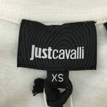 画像をギャラリービューアに読み込む, ジャスト カヴァリ Just Cavalli 半袖 Vネック Tシャツ 綿100% XS ホワイト【中古】【新品同様】【美品】