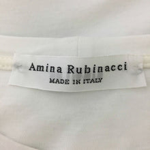 画像をギャラリービューアに読み込む, アミナルビナッチ Amina Rubinacci 半袖Tシャツ ラウンドネック カットソー 綿100% サイズ42 L相当 ホワイト【中古】