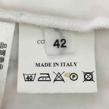 画像をギャラリービューアに読み込む, アミナルビナッチ Amina Rubinacci 半袖Tシャツ ラウンドネック カットソー 綿100% サイズ42 L相当 ホワイト【中古】