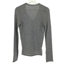 画像をギャラリービューアに読み込む, ルシアンペラフィネ lucien pellat finet スカル Vネックカシミヤニット セーター カシミヤ100% M グレー【中古】