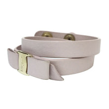 画像をギャラリービューアに読み込む, フェラガモ Salvatore Ferragamo ヴァラリボン ブレスレット 2連 レザー ピンク【中古】【美品】