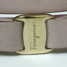 画像をギャラリービューアに読み込む, フェラガモ Salvatore Ferragamo ヴァラリボン ブレスレット 2連 レザー ピンク【中古】【美品】