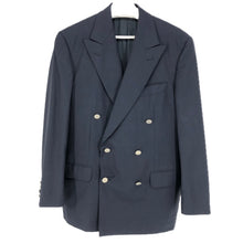 將圖片載入圖庫檢視器 Dunhill ダンヒル ダブルジャケット メタルボタン ウール×モヘア ネイビー サイズ50(XL相当)【中古】メンズ