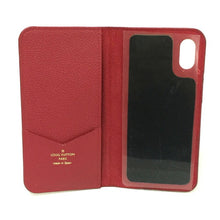 画像をギャラリービューアに読み込む, ルイ ヴィトン LOUIS VUITTON フォリオ モノグラムアンプラント iPhoneX XS 手帳型 カード入れ付きスマホケース M63588 レッド【中古】