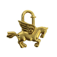 画像をギャラリービューアに読み込む, エルメス HERMES 1993年限定 カデナ チャーム ペガサス ゴールド【中古】