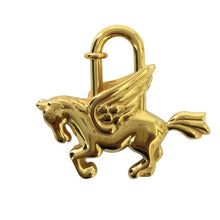 画像をギャラリービューアに読み込む, エルメス HERMES 1993年限定 カデナ チャーム ペガサス ゴールド【中古】