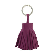 画像をギャラリービューアに読み込む, エルメス HERMES カルメン キーホルダー キーチャーム フリンジ SV金具 ローズパープル【中古】【新品同様】【美品】