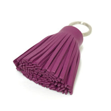 画像をギャラリービューアに読み込む, エルメス HERMES カルメン キーホルダー キーチャーム フリンジ SV金具 ローズパープル【中古】【新品同様】【美品】