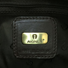 将图片加载到图库查看器,アイグナー AIGNER ショルダーバッグ ブラウン【中古】【美品】