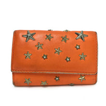 画像をギャラリービューアに読み込む, ジミーチュウ Jimmy Choo NEPTUNE 6連キーケース クリスタル スタースタッズ付き オレンジ【中古】