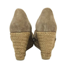 画像をギャラリービューアに読み込む, ガイモ GAIMO リボン スエード ウェッジソールサンダル サイズ37 キャメル【中古】