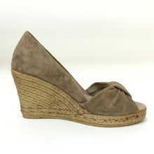 画像をギャラリービューアに読み込む, ガイモ GAIMO リボン スエード ウェッジソールサンダル サイズ37 キャメル【中古】