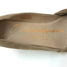 画像をギャラリービューアに読み込む, ガイモ GAIMO リボン スエード ウェッジソールサンダル サイズ37 キャメル【中古】