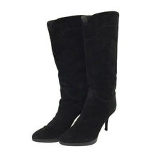 將圖片載入圖庫檢視器 セルジオロッシ Sergio Rossi アーモンドトゥ ミドルブーツ スエード ブラック サイズ34.5(21.5cm相当)【中古】【美品】レディース 小さいサイズ