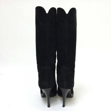 將圖片載入圖庫檢視器 セルジオロッシ Sergio Rossi アーモンドトゥ ミドルブーツ スエード ブラック サイズ34.5(21.5cm相当)【中古】【美品】レディース 小さいサイズ
