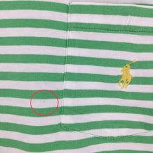 画像をギャラリービューアに読み込む, ポロ ラルフローレン POLO RALPH LAUREN 半袖 Tシャツ 綿100% 男の子 グリーン ホワイト ボーダー柄【中古】